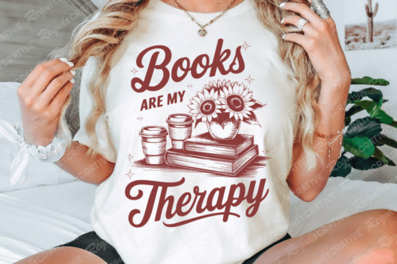 Books Are My Therapy SVG Graphics for Crafts