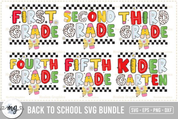 First Grade, Kindergarten SVG Bundle
