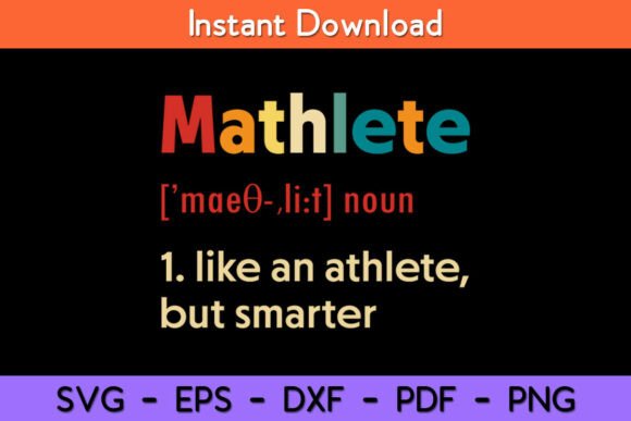 Mathlete Definition Funny Math Geek Nerd