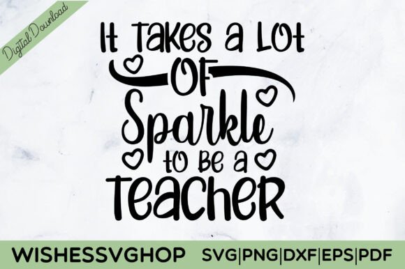 Sparkle Teacher SVG PNG Review