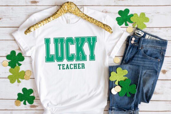 St.Patrick’s Day, LLucky Teacher SVG PNG: Graphics & Crafts