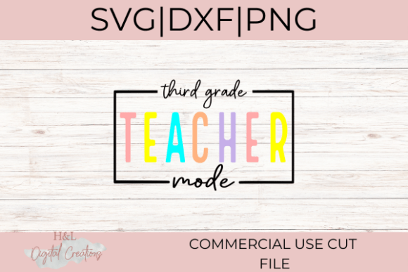 Third Grade Teacher Mode SVG for Crafts and Graphics
